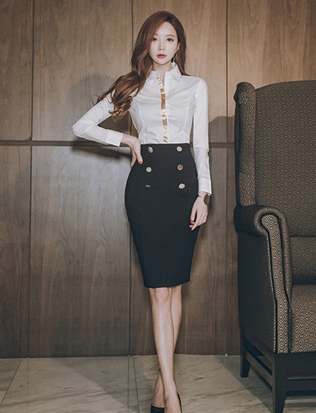 最高韓国 ファッション タイトスカート 人気のファッション画像