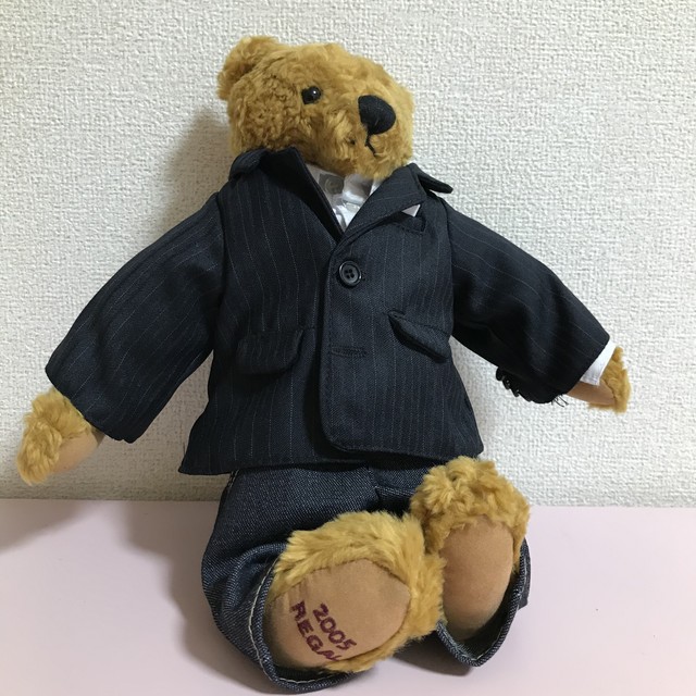 Regal Shoes Teddy Bear 05 リーガルのシューズ ジャケットとジーンズを着たお洒落なくまのぬいぐるみ Honey Antique ヴィンテージ アメリカン雑貨 アンティーク アメトイ インテリア小物 ミールトイのお店
