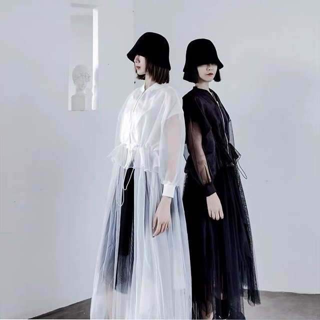 【ラスト1点】long see-through jacket