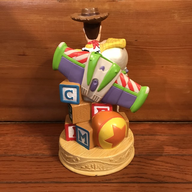 トイストーリー ウッディー バズライトイヤー ソフビ人形貯金箱 ディズニー Honey Antique ヴィンテージ アメリカン雑貨 アンティーク アメトイ インテリア小物 ミールトイのお店