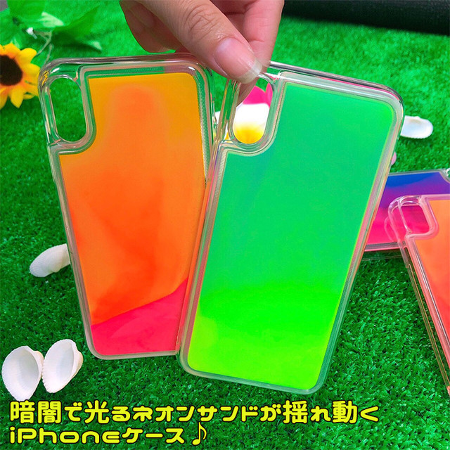 暗闇で光る 動く ネオンサンド Iphoneケース 全4色 Iphone11 Iphone11pro Iphone11promax Iphonexs Iphonex Iphone8 Iphone7 用 可愛いcoverでナイスcover Awesome