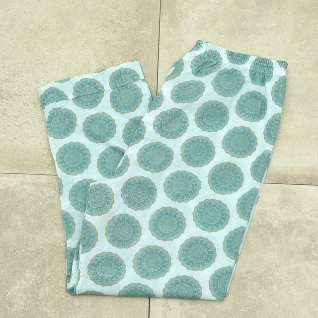 Vtg arabesque dot design pajama pants