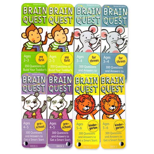英語クイズ1250問 Brain Quest 4セット 英語絵本の わんこ英語books