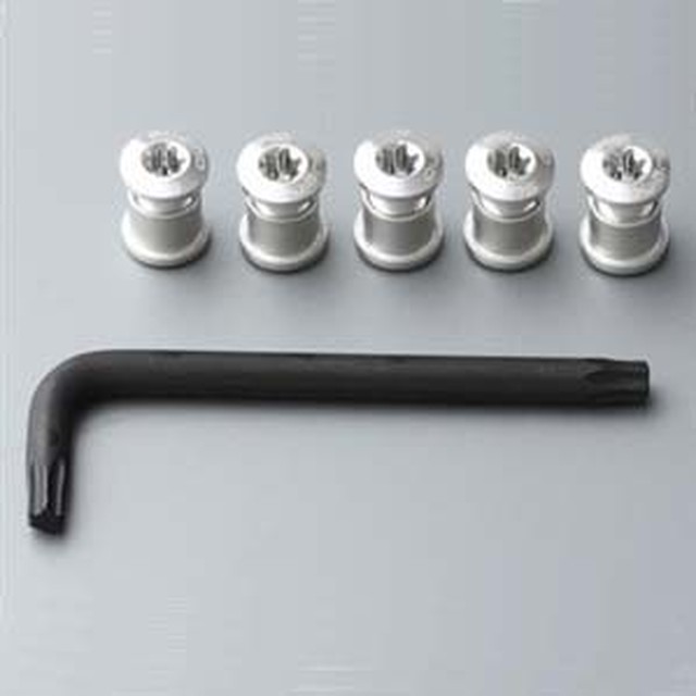 スギノトルクス アルミw用ボルトセット 5ケ セット トルクスレンチ付 シルバー Ayasecycle