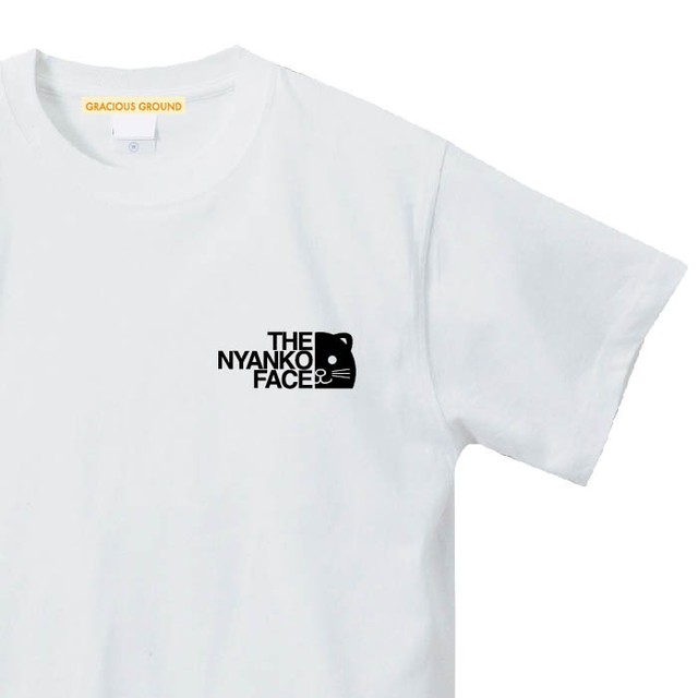 ザニャンコフェイス ワンポイントロゴ Tシャツ 半袖 ブランド パロディ メンズ レディース Tシャツ通販のgracious Ground