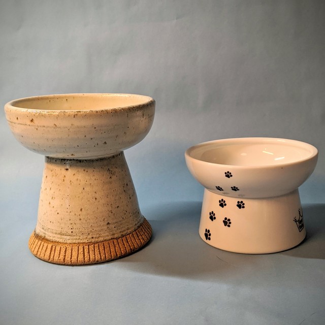 陶器製一点物 手作り 犬猫用の食器 フードボウル 百猫百器 猫の食器ハンドメイド