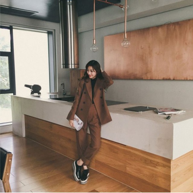 正確に 尋ねる 供給 スーツ レディース ブラウン Shinshu Navi Jp