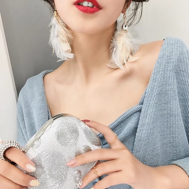 タッセル ピアス フェザー 羽 カラードレス ウエディング ブライダル アクセサリー 結婚式 およばれ P14 Wedding Accessory May ウエディング アクセサリー ブライダル ジュエリー