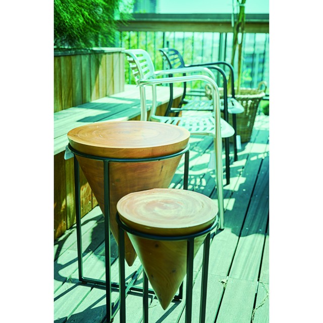 Madera Iron Side Table 2 Types / 北欧ナチュラルスタイル アイアン 木製サイドテーブル