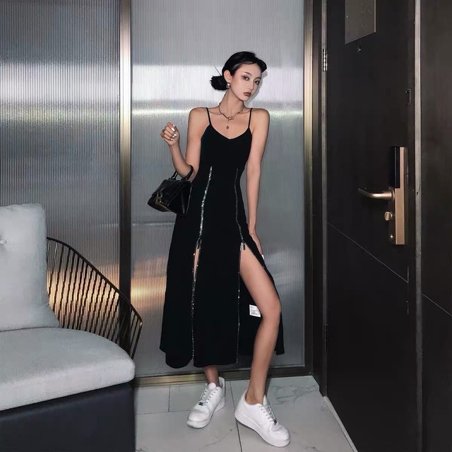 line design long dress