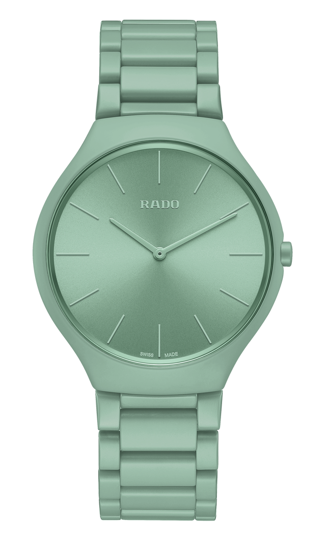 【RADO ラドー】True Thinline Les Couleurs™ Le Corbusier Slightly greyed English green 32041 シンライン ル・コルビュジエ(グリーン)/正規輸入品