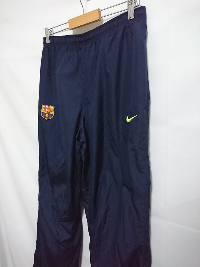 Nike ナイキ メンズm Fcバルセロナ 09 10 ウーブンウォームアップパンツ ジャージ トラック 長ズボン ネイビー 451 スポーツウェア シューズの古着屋 リサイクルスポーツ