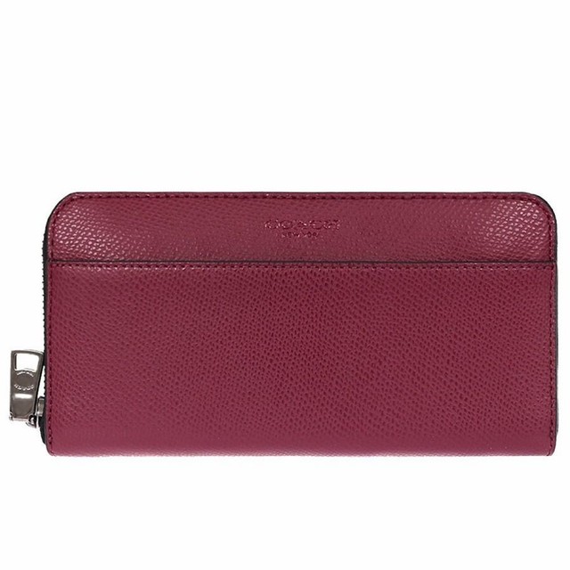 Coach コーチ 長財布 メンズ F クロスグレーン レザー ラウンドファスナー ダークチェリー Studiovoga Coach コーチ 長財布 メンズ F クロスグレーン レザー ラウンドファスナー ダークチェリー Studiovoga