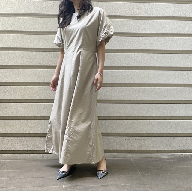 ロングワンピース トリワンピース ベージュ Hamua Online