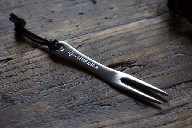 グリーンフォーク For Turf Aider 普通郵便で発送 革紐 濃ブラウン Cluber Base Outlet