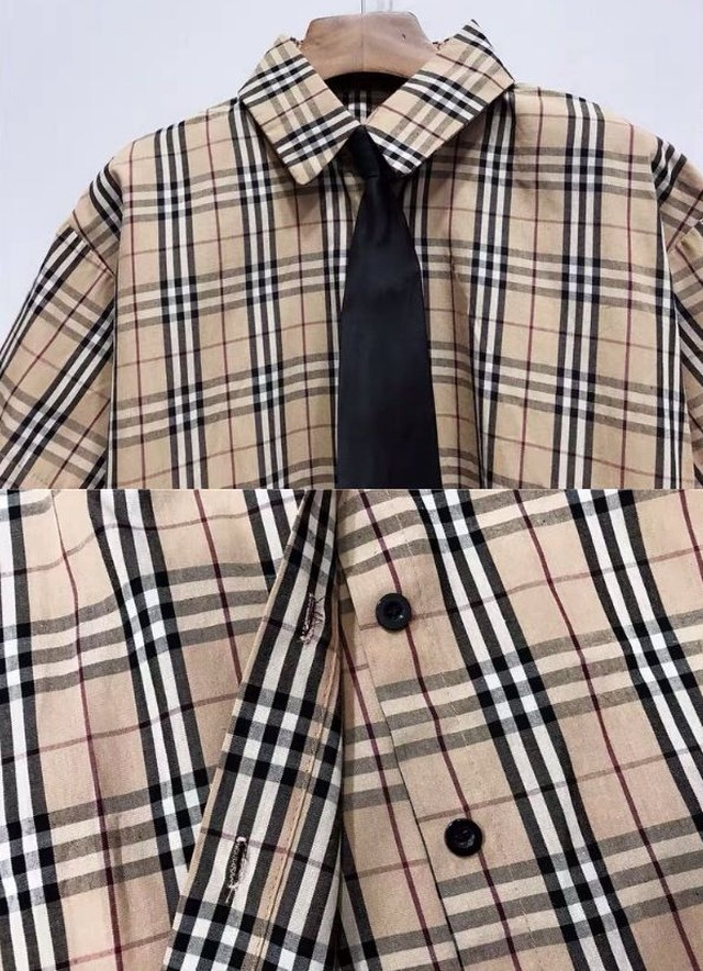 シャツ ブラウス チェックシャツ レディース 年春夏新作 レディース トップス 夏 ネクタイ レディース ファッション トップス Jm8100 Dress Plaatje