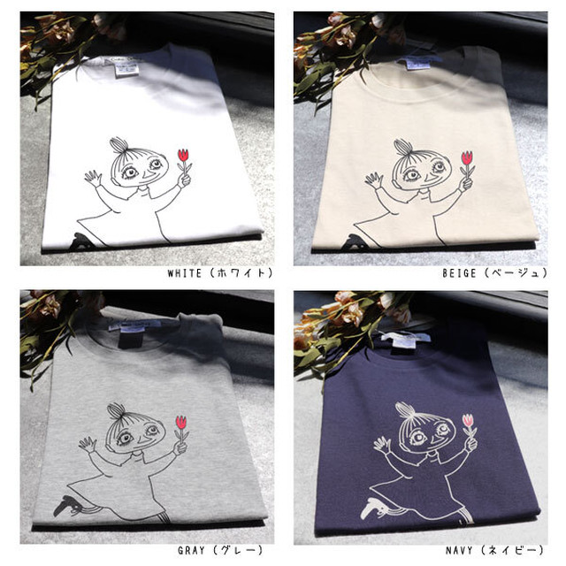 ss新作 Moomin ムーミン レディース ミムラねえさん リトルミィ姉 綿100 プリント Uネック Tシャツ 半袖 カットソー Luxzunderwear