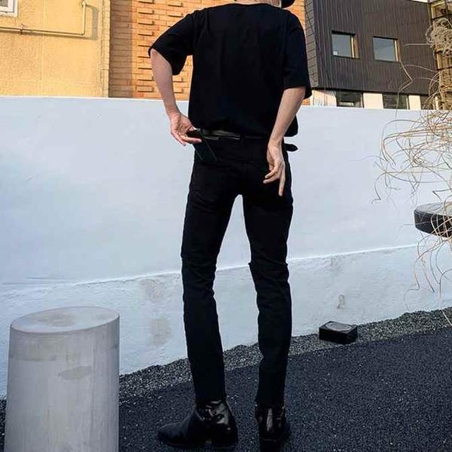 ストレートダメージスキニー 韓国メンズモードファッション 韓国メンズファッション通販サイト Modefreak モードフリーク