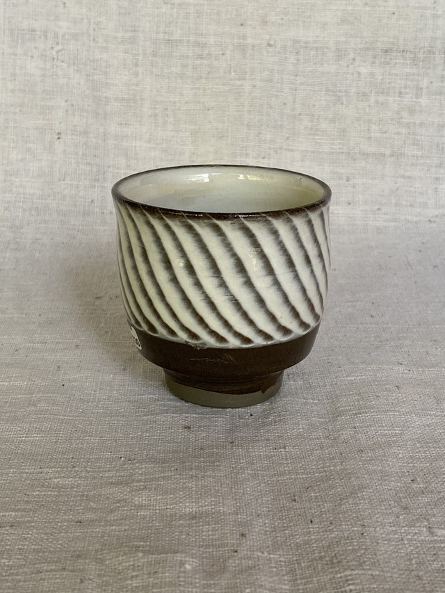小鹿田焼 坂本浩二窯 打ち刷毛目湯呑 小 工藝店 秋月