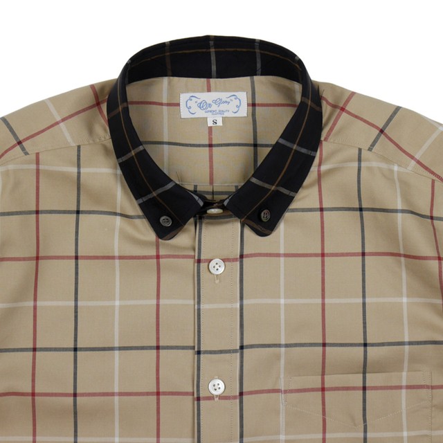 Or Glory ラウンドカラー ウィンドペン柄シャツ Mix Sopwith Camel ソッピース キャメル