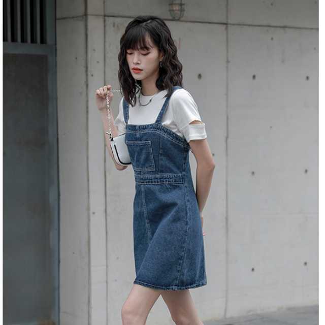 新着商品 ワンピース サロペット ジャンパースカート 膝下 デニムワンピース レディース 膝丈 スカート サロペットスカート デニムサロペット タ 超美品 Mundoradialperu Com