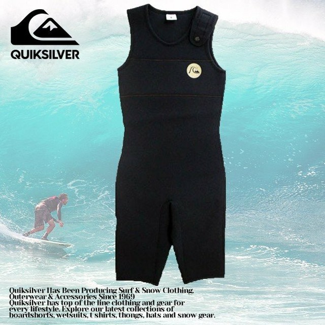 Qwt クイックシルバー ウェットスーツ メンズ ショートジョン 人気 ブランド おすすめ おしゃれ 夏 海 リゾート サーフィン サーフ 黒 M Quiksilver Beachdays Okinawa