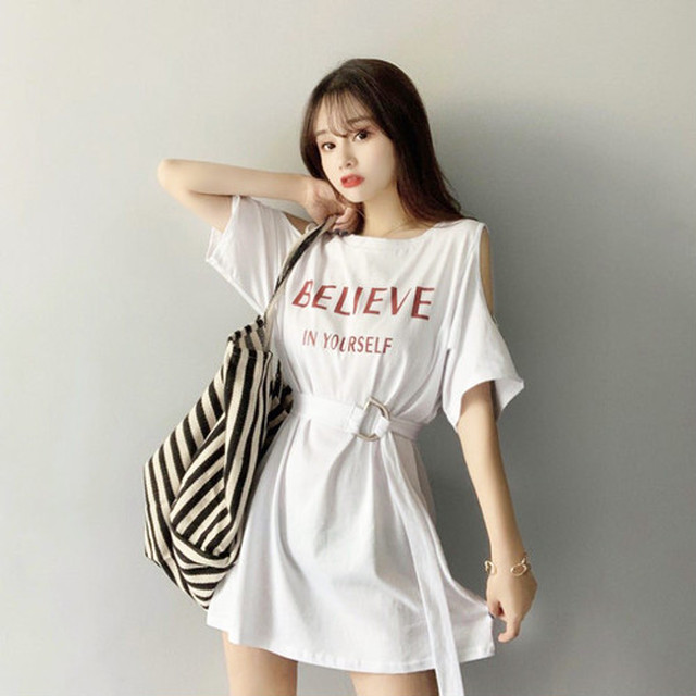 ホワイト フリーサイズ ワンピース 韓流 オルチャン ワンピ 韓国 ビッグシルエット カジュアル レディース ロゴ 半袖 ミニ 普段使い デート ルームウェア 綿 コットン 白 一律送料無料の通販ショップ ネットショッパーズ