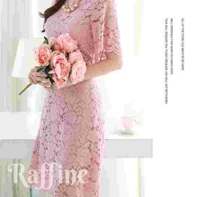 ドレス パーティードレス 大人 可愛い フラワー レース タイトワンピース ワンピース 結婚式 二次会 ラフィーネ ドレス パーティードレス