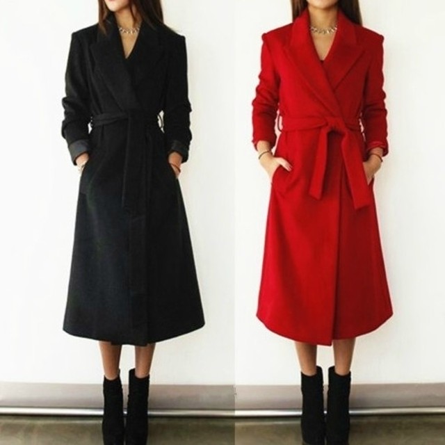 レディースファッション 40代 ファッション 秋冬 エレガント きれいめ 大人 30代40代50代 ウール混 ローブコート ロングコート ベルト付き 無地 スリム スタイリッシュ 大人女子 通勤 お出かけ デート Rb A11 0107 Redbell