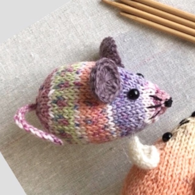 編み図dl 棒針編み ネズミのあみぐるみ 時間の森工房kit