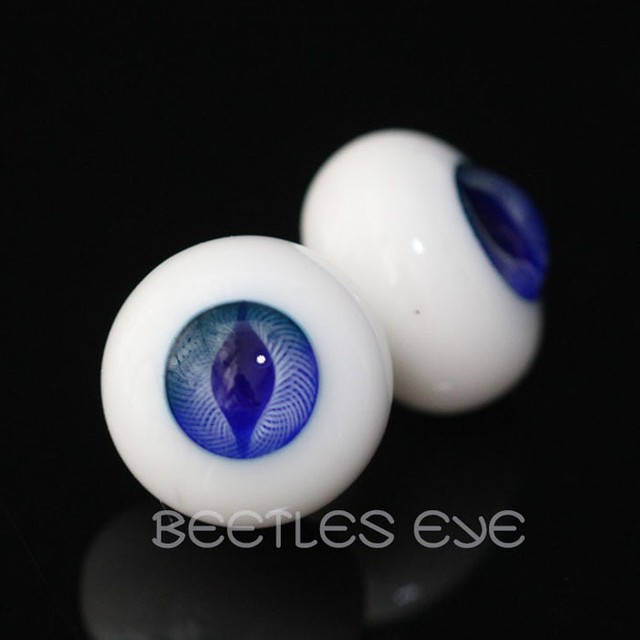 ドール用グラスアイ Eye ブルー パープル Blue Purple 動物目 猫目 獣瞳 Ca 05 12mm 14mm 16mmサイズ人形用 球体関節人形用 Dolly Planet Btgarden