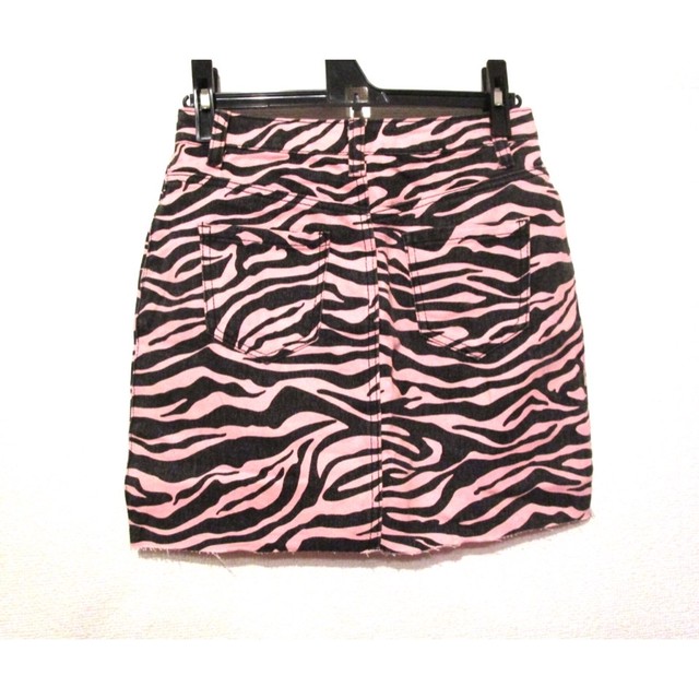 40 Off Missguided Pink Zebra Denim Skirt セール 海外ファッション インポート ゼブラ アニマル柄 大人 ガーリー Showgirls Tokyo