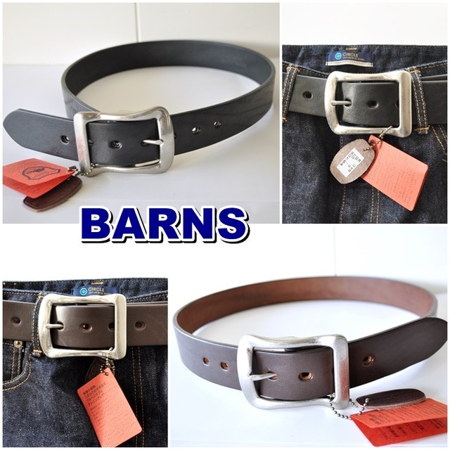 バーンズ ｂａｒｎｓ レザーベルト 栃木レザー ｌｅ ４１６８ メンズベルト フルベジタブルタンニンなめし Bluelineshop