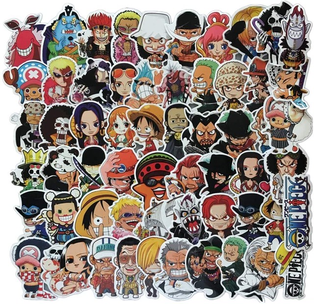 ワンピース 海賊王 60枚 シール ステッカーセット 防水ステッカー ブランド スーツケースステッカー お気に入りのスーツケース ギター 車 バイク 自転車 ヘルメット パソコン 携帯 ノート Bidup