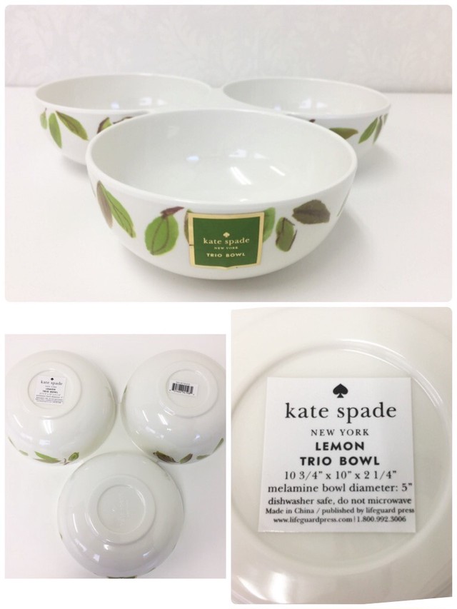 Sale 30 Off Kate Spade 32 33 3ボウル Trio Bowl 皿 ディッシュ レモン 檸檬 数字 モノトーン 食器 キッチン用品 雑貨 テーブルウェア おしゃれ かわいい Moana