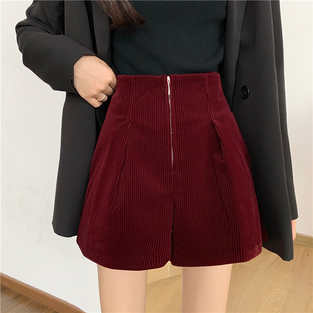 コーデュロイハイウエストショートパンツ【corduroy high waist short pants】