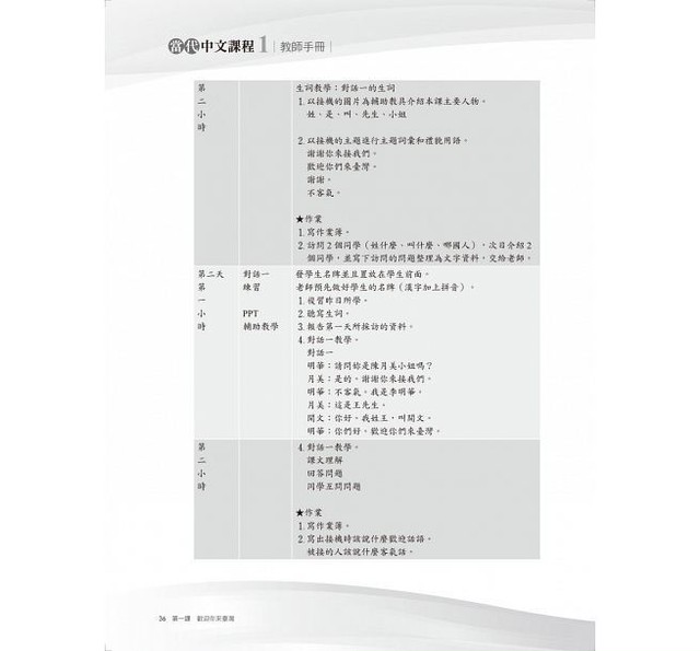 當代中文課程教師手冊1 当代中文課程教師手冊1 教師マニュアル A Course In Contemporary Chinese Teacher S Manual 1 台湾華語テキストwano