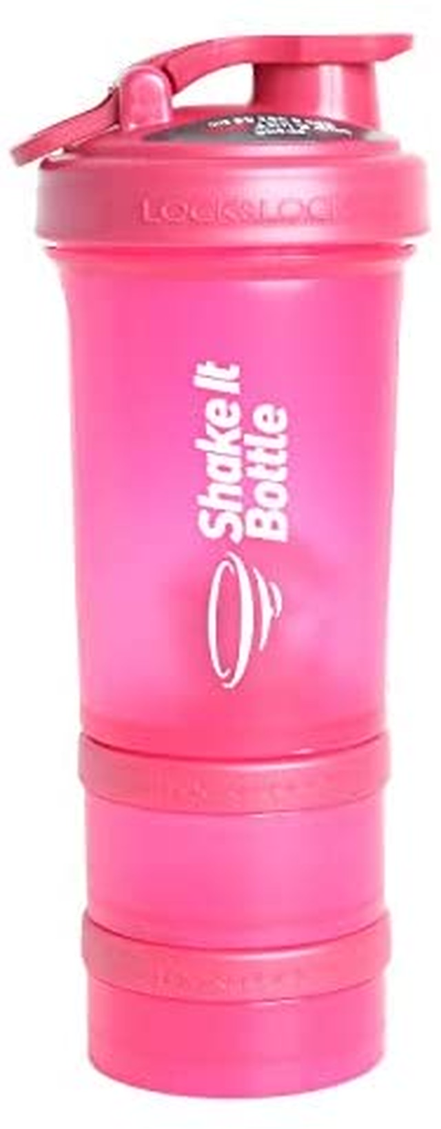 Jpcs Shake It Bottle プロテイン シェイカー ボトル 600ml 女性 ピンク 液漏れ 匂い防止 かわいい おしゃれ 分離できる パウダーケース ピルケース付 Pink Az Japan Classic Store
