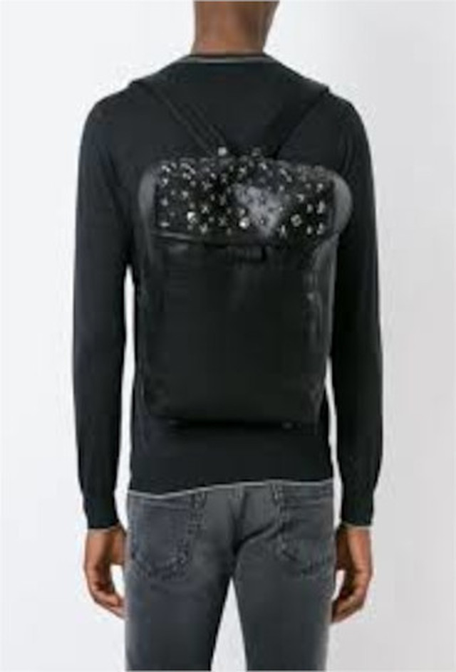 レア Jimmy Choo ジミーチュウ Floyd フロイド スタッズ レザー バックパック リュック 黒 メンズとしてはシンプルなスクエアシルエット Dearlive Tokyo ディアライブ東京