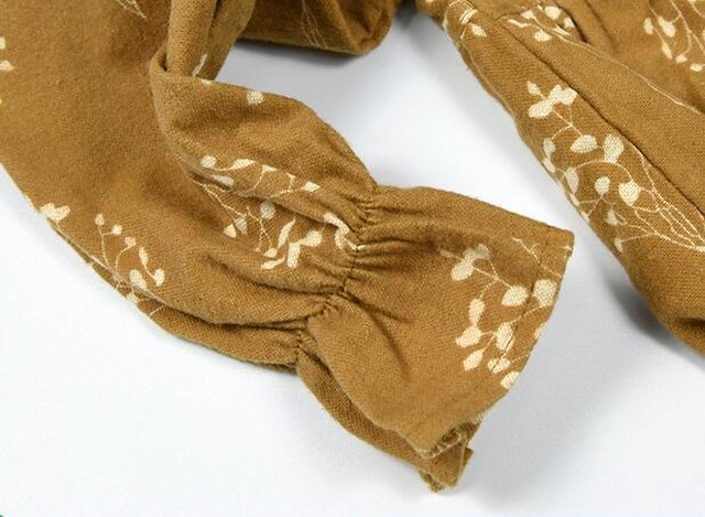 子供服 女の子 キッズ ワンピース 長袖 フレア ショート丈 花柄 お出かけ おしゃれ 2種類 Arroserbaby