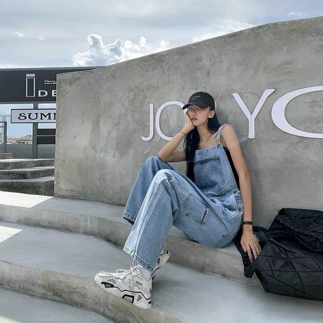 loose denim overall