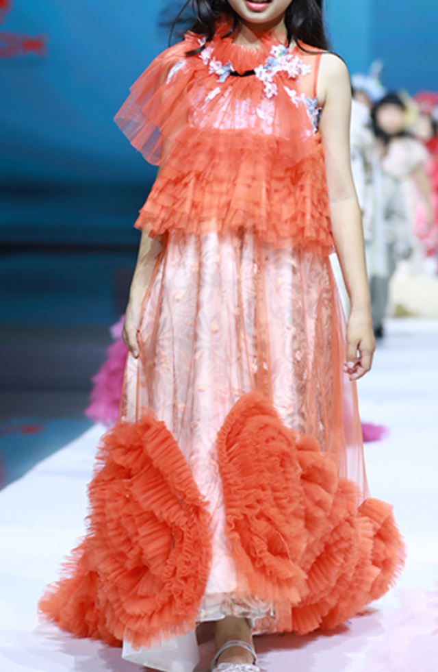 赤い 子供 ドレス フォトスタジオ ファッションショー レッド 女の子 花 花柄 舞台 衣装 Kids Girl Dress Anniversary Red Antoinette