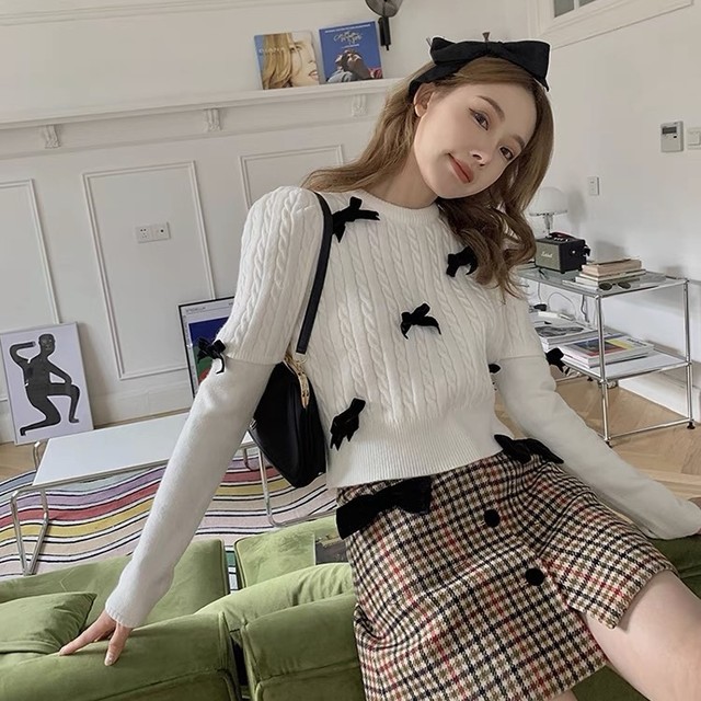 ribbon knit tops