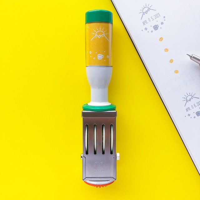 おはよう コーヒーの日付印 福わけはんこ ただのやまもと文具店