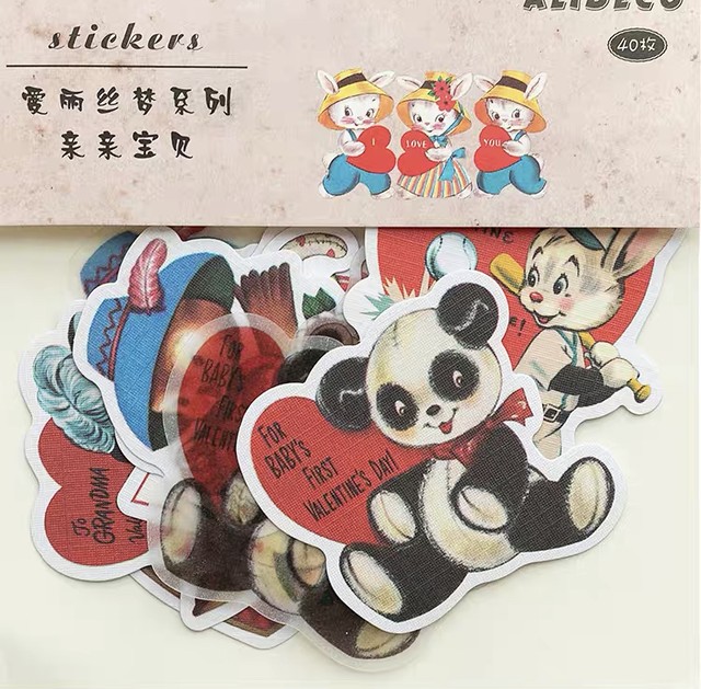 J 254a 海外 レトロアニマル フレークシール ステッカー Honey Bee ハニービー