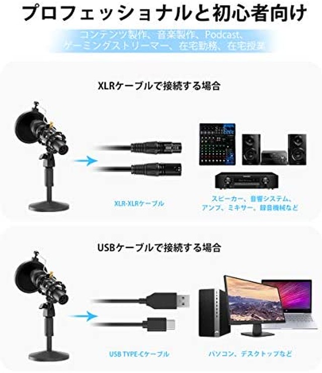 Jpcs Maono Usbマイク Xlrマイク ダイナミックマイク Pc マイク マイクセット 一指向性マイクロホン Usb Type C Xlr Xlr二種類ケーブル接続 音量調整ボタン 3 5mmtrsヘッドホンジャック 録音 Youtube ゲーム実況 動画配信 ストリーミング テレワークに Az Japan