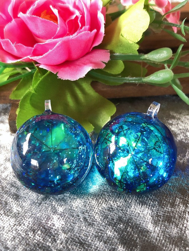 Magical Drops 金運財運アップ 木星の惑星護符入りレジンチャーム ヒートン付き Magical Factory Harufi