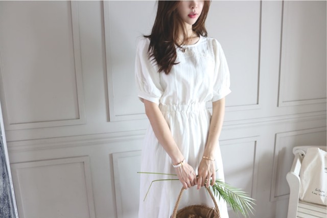 ドレス 夏hot Item アイボリー ワンピース リネン素材 Zelro5
