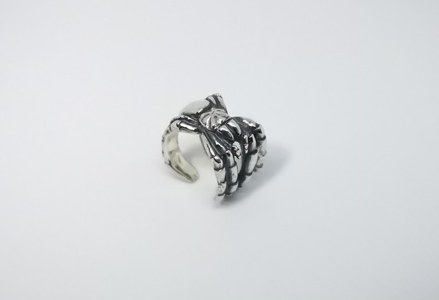 蜘蛛に抱きつかれるリング2 改良verその2 シルバーアクセサリー 鷹弌