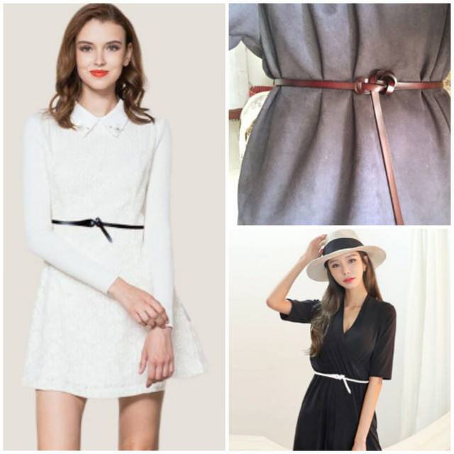 110cm レッド 本革 ワンホール ベルト レディース 牛革 細ベルト ウエスト マーク シンプル スカートベルト お洒落 ファッションベルト レザー ベルト Aow